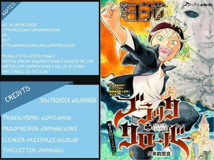Read Black Clover Manga Online