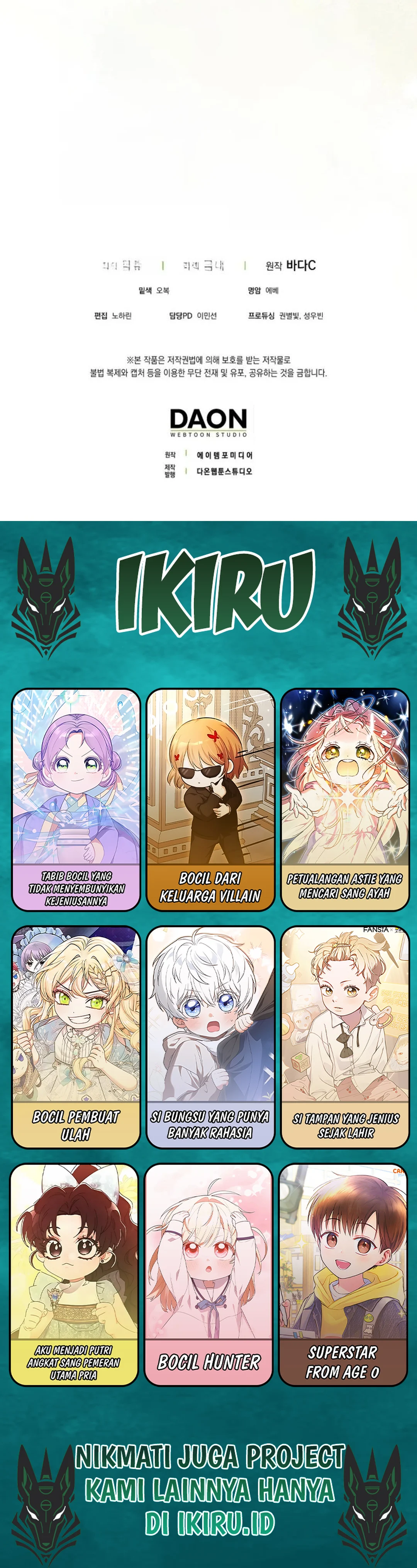 Read Aku Adalah Mata-Mata Berusia 5 tahun Yang Menculik Seorang Penjahat ID Manga Online