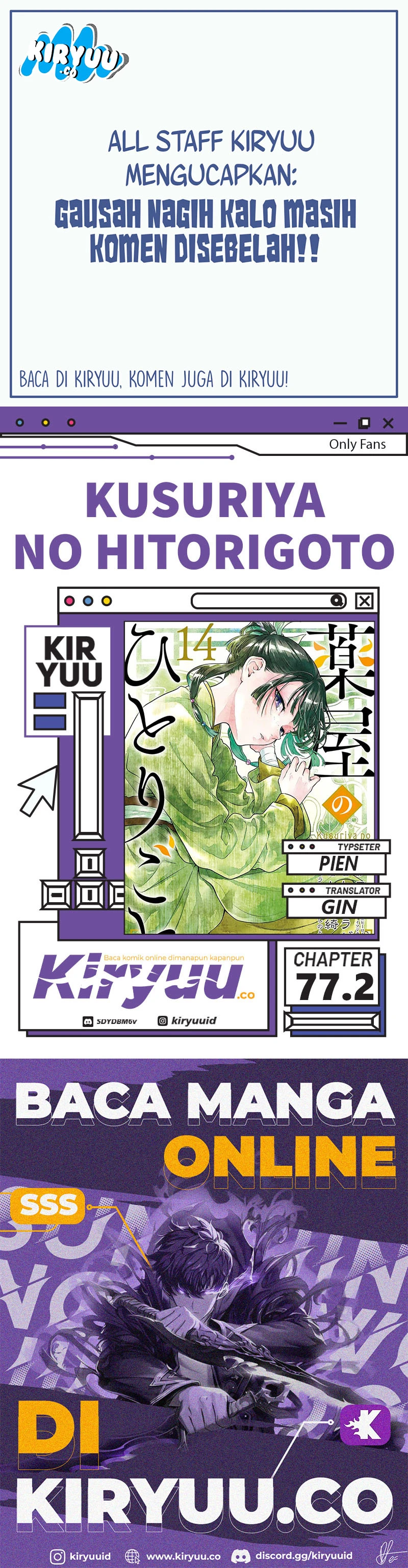 Read Kusuriya no Hitorigoto ID Manga Online