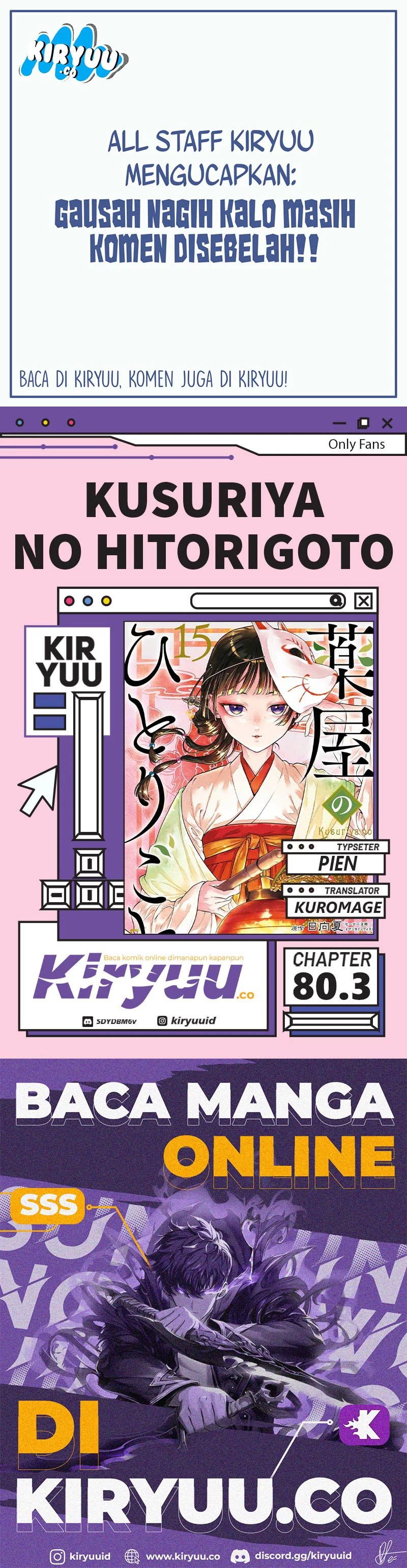 Read Kusuriya no Hitorigoto ID Manga Online